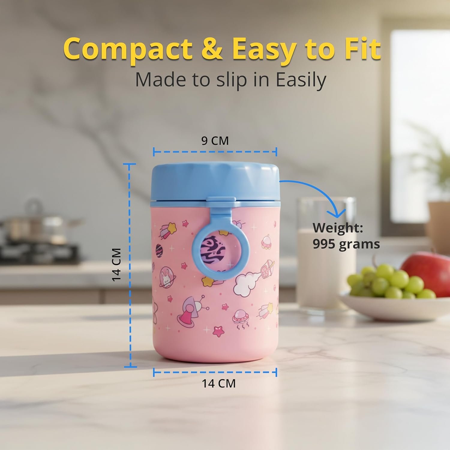 Food Jar - Set of 2 (Blue + Pink) - Image 2