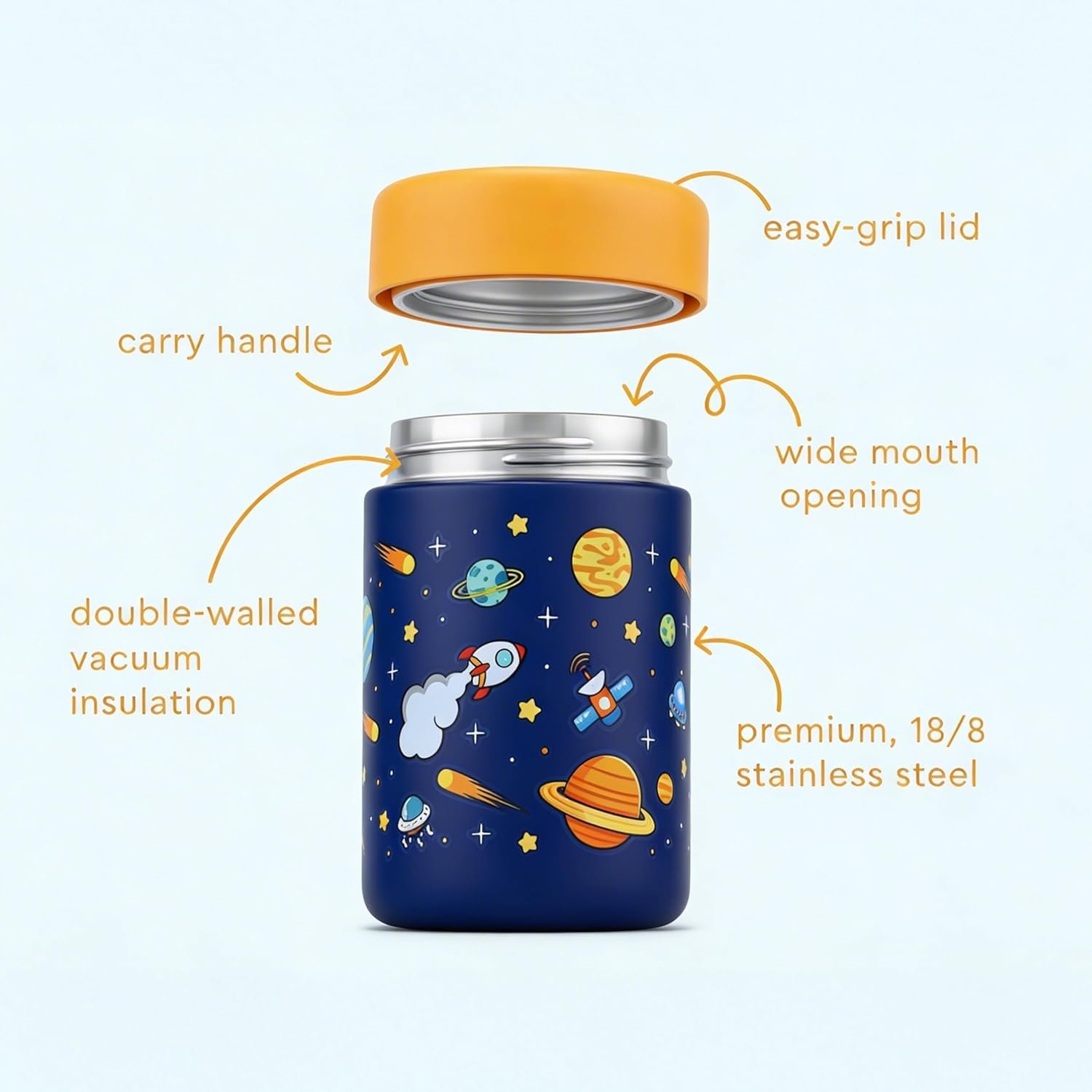 Food Jar - Set of 2 (Blue + Pink) - Image 3