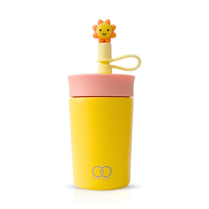 Steel Tumbler with Lid and Straw