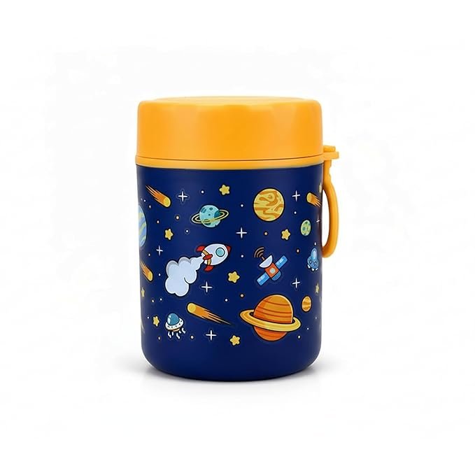 Stainless Steel Food Jar with Space Theme - Image 5