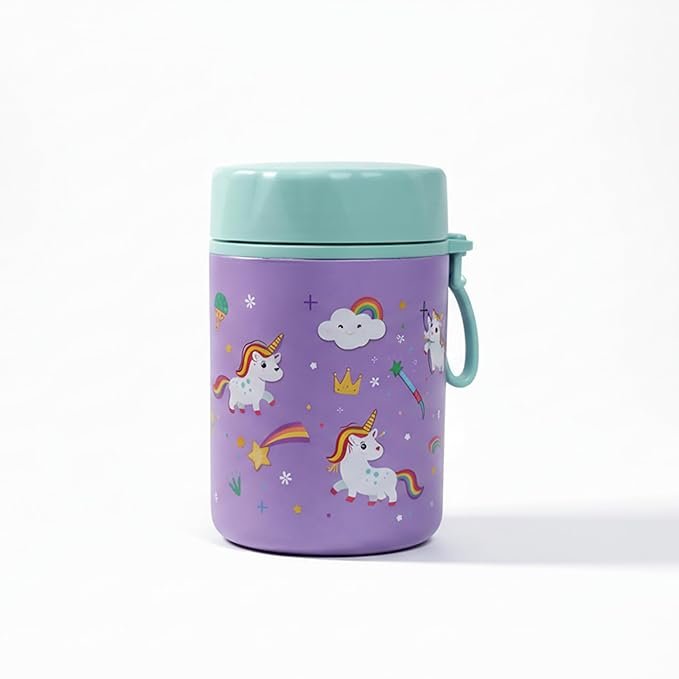 Stainless Steel Food Jar with Space Theme - Image 2
